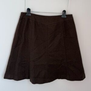 Chadwick Classics Brown A-Line Skirt. Wool. Pleated.